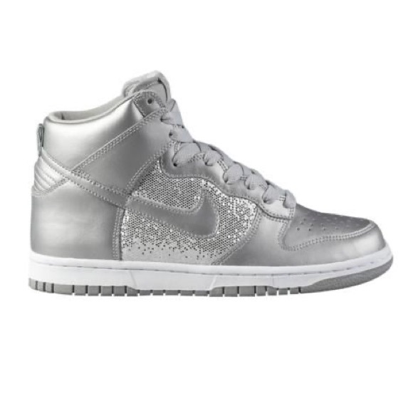 Nike Shoes Silver Glitter Nike Dunks Us Size 9 Poshmark